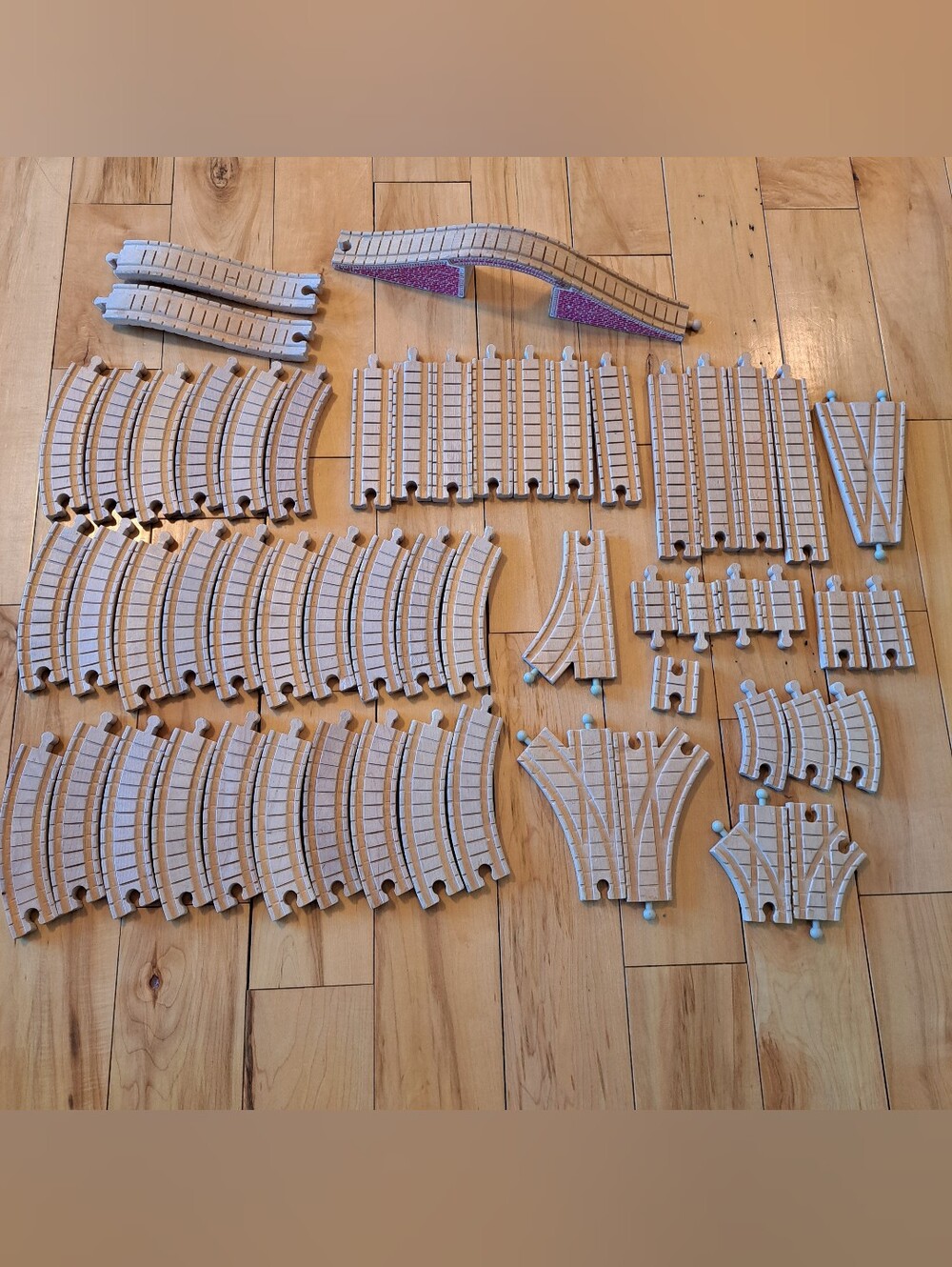 CLICKETY CLACK TRACK PACK!  55+ PIECES!  Thomas Train Wooden Railway